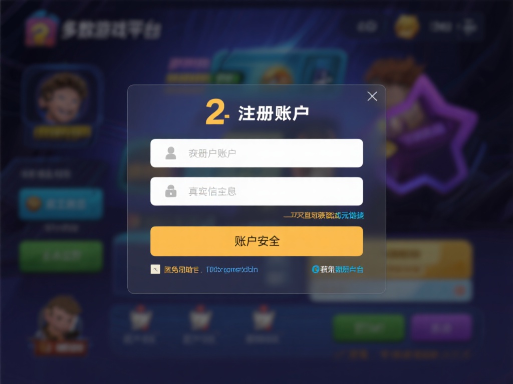 2.&nbsp;注册用户账户
多数游戏平台要求用户先完成注